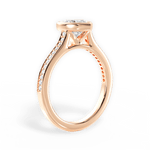 Deanna Heart Cut Lab Grown Diamond 18Kt Rose Gold Engagement Ring - View 4