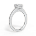 Janet Marquise Cut Lab Grown Diamond Platinum Engagement Ring - View 3