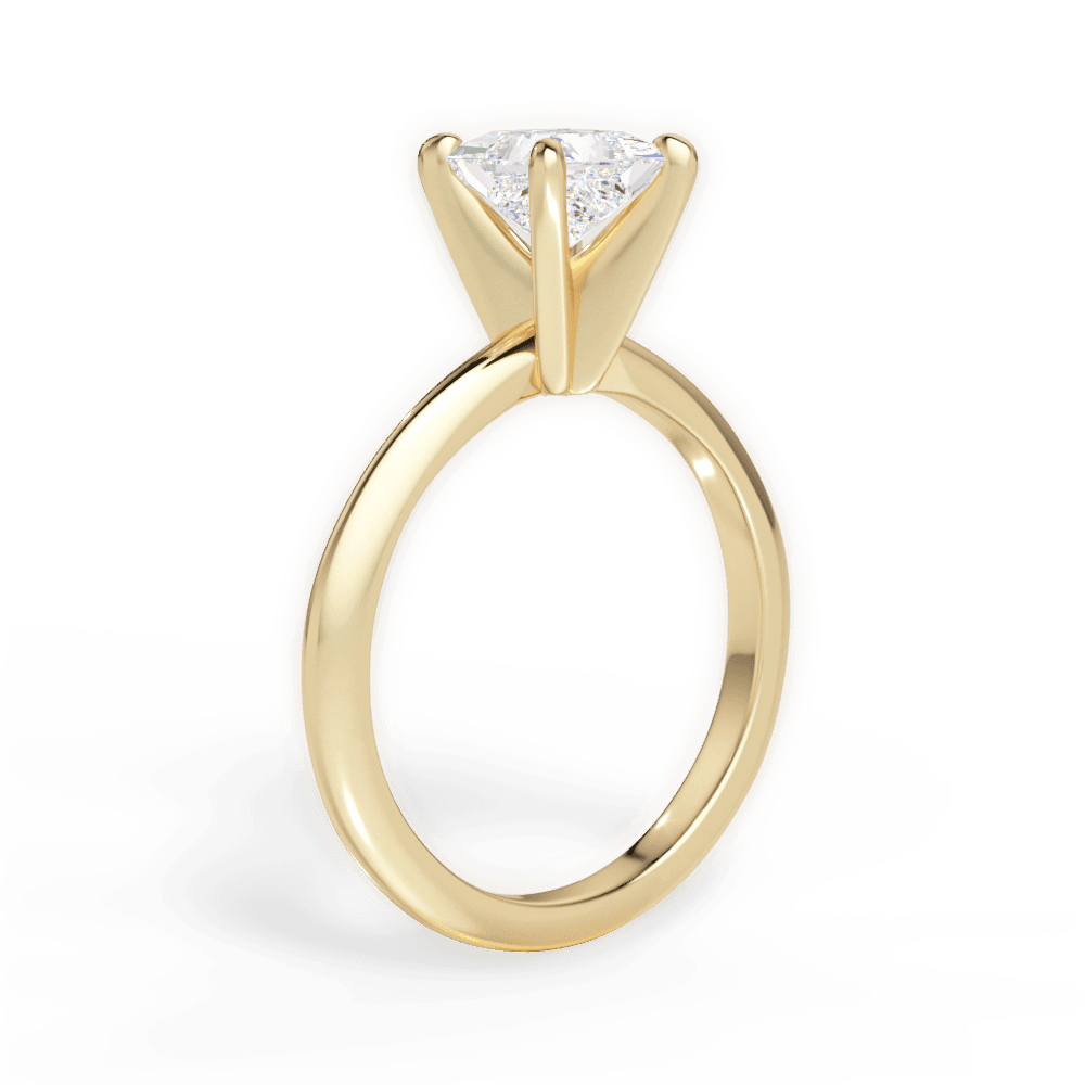 Casey Princess Cut Lab Grown Diamond 18Kt Yellow Gold Engagement Ring - View 4