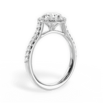 Jackie Round Cut Lab Grown Diamond 14Kt White Gold Engagement Ring - View 2