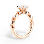 Emma Radiant Cut Lab Grown Diamond 18Kt Rose Gold Engagement Ring - View 2