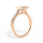 Deanna Princess Cut Lab Grown Diamond 18Kt Rose Gold Engagement Ring - View 4