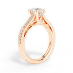 Deborah Heart Cut Lab Grown Diamond 18Kt Rose Gold Engagement Ring - View 3