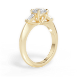 Emily Round Cut Lab Grown Diamond 18Kt Yellow Gold Engagement Ring - View 3