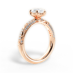 Gloria Pear Cut Lab Grown Diamond 18Kt Rose Gold Engagement Ring - View 3