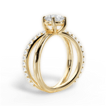 Jennifer Round Cut Lab Grown Diamond 18Kt Yellow Gold Engagement Ring - View 2