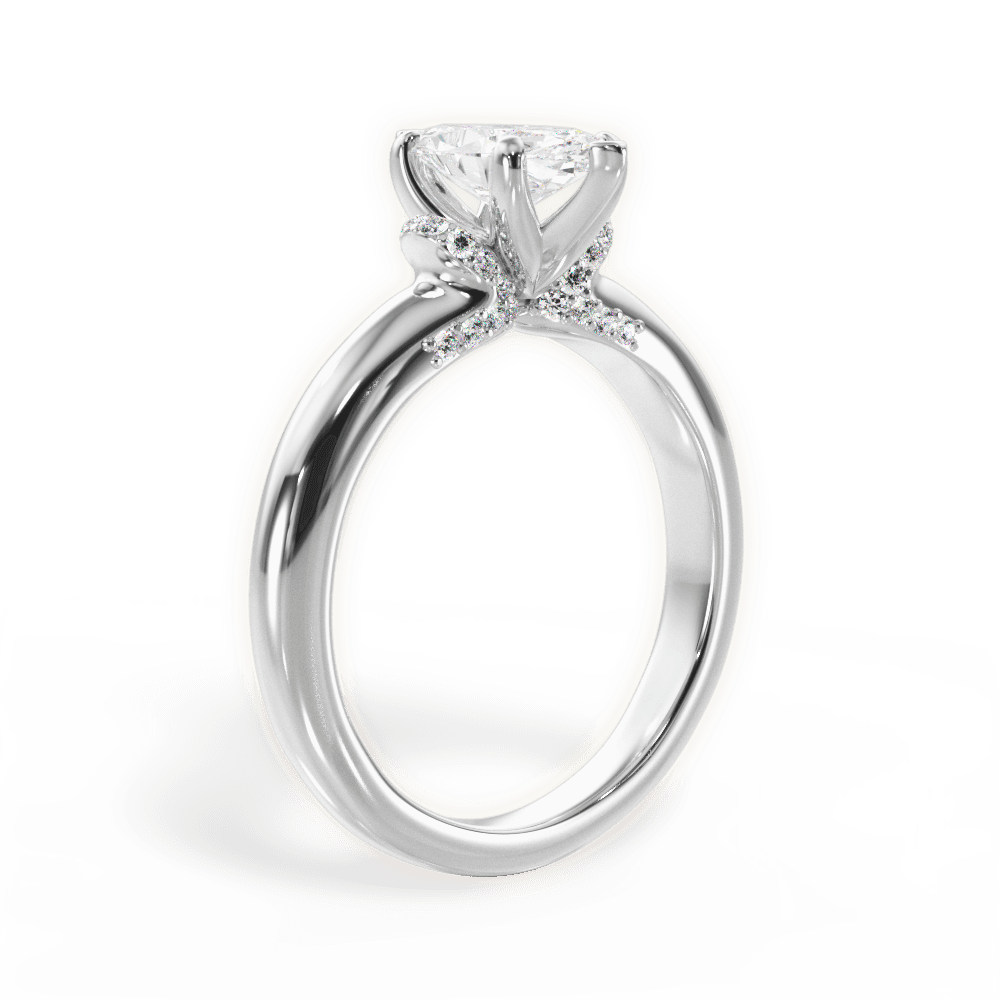 Florence Marquise Cut Lab Grown Diamond Platinum Engagement Ring - View 2