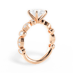 Edith Princess Cut Lab Grown Diamond 18Kt Rose Gold Engagement Ring - View 4