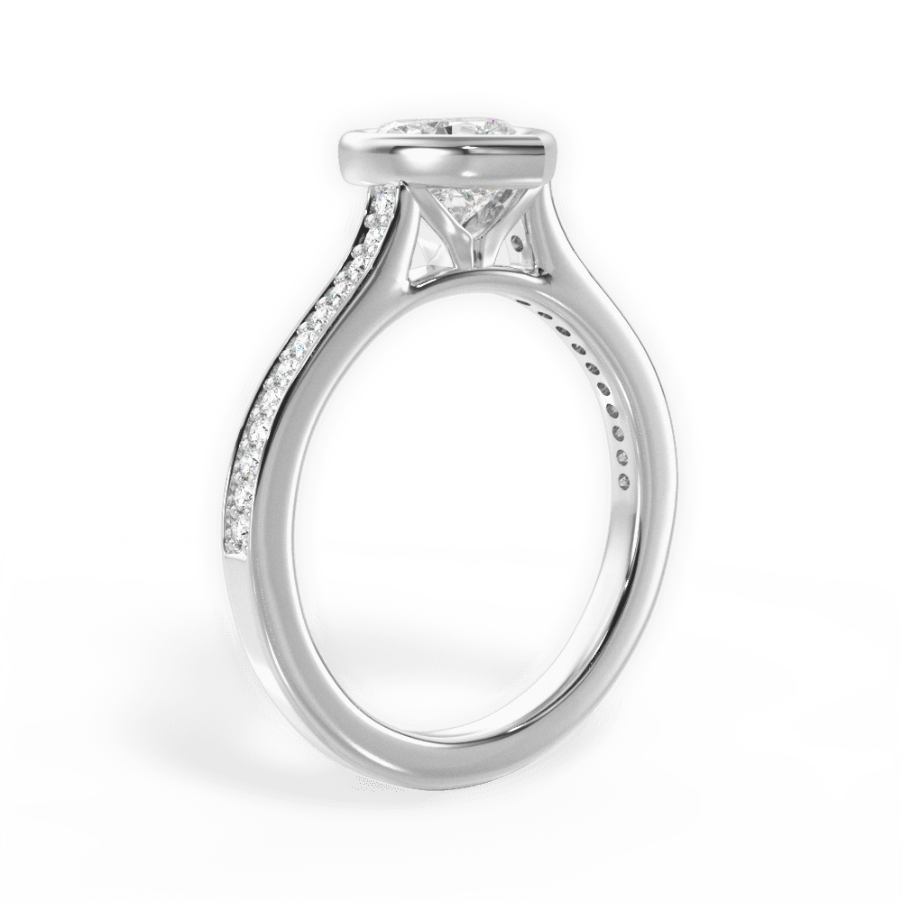 Deanna Heart Cut Lab Grown Diamond 14Kt White Gold Engagement Ring - View 2