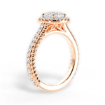 Kim Cushion Cut Lab Grown Diamond 18Kt Rose Gold Engagement Ring - View 3