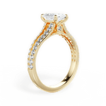 Kendra Radiant Cut Lab Grown Diamond 18Kt Yellow Gold Engagement Ring - View 2