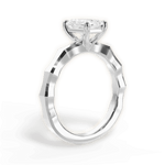 Aaliyah Radiant Cut Lab Grown Diamond 14Kt White Gold Engagement Ring - View 4