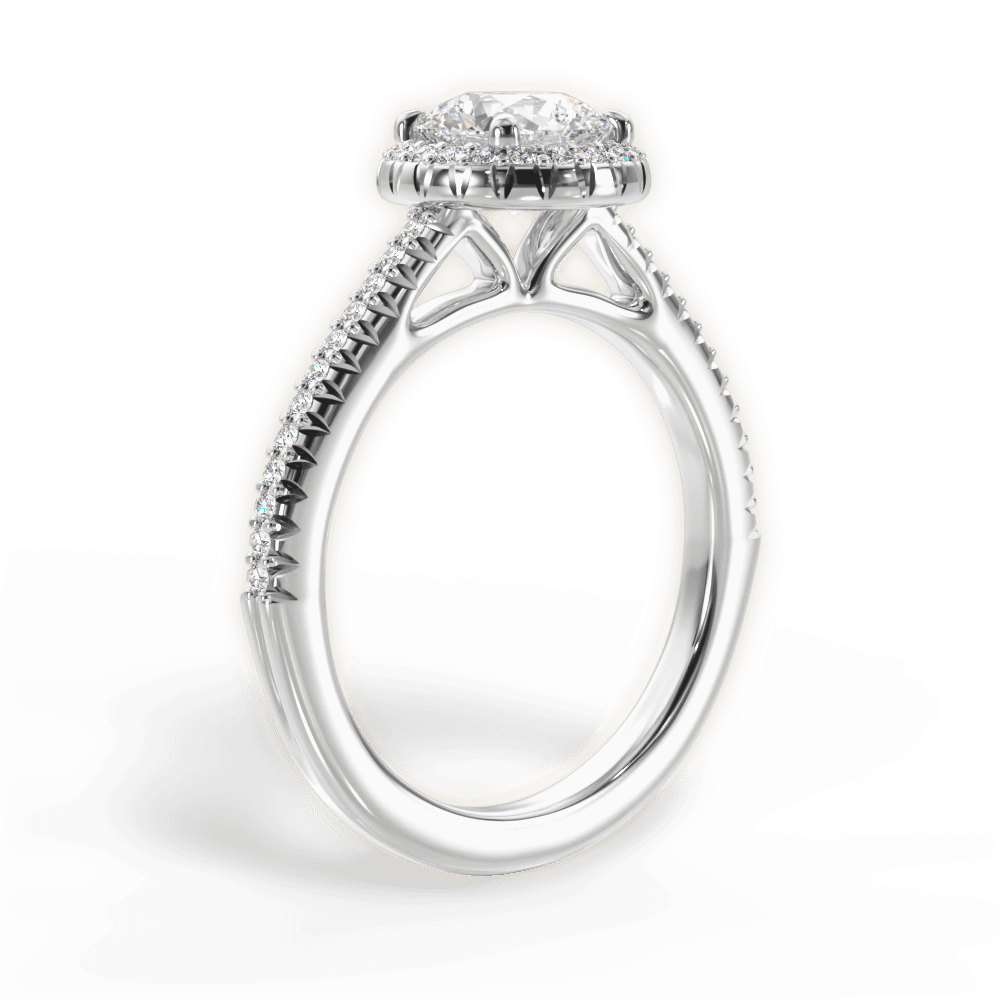 Jenny Round Cut Lab Grown Diamond Platinum Engagement Ring - View 2