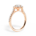 Jackie Round Cut Lab Grown Diamond 18Kt Rose Gold Engagement Ring - View 4