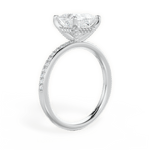 Janice Princess Cut Lab Grown Diamond 14Kt White Gold Engagement Ring - View 2