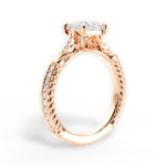 Gabriela Princess Cut Lab Grown Diamond 18Kt Rose Gold Engagement Ring - View 3