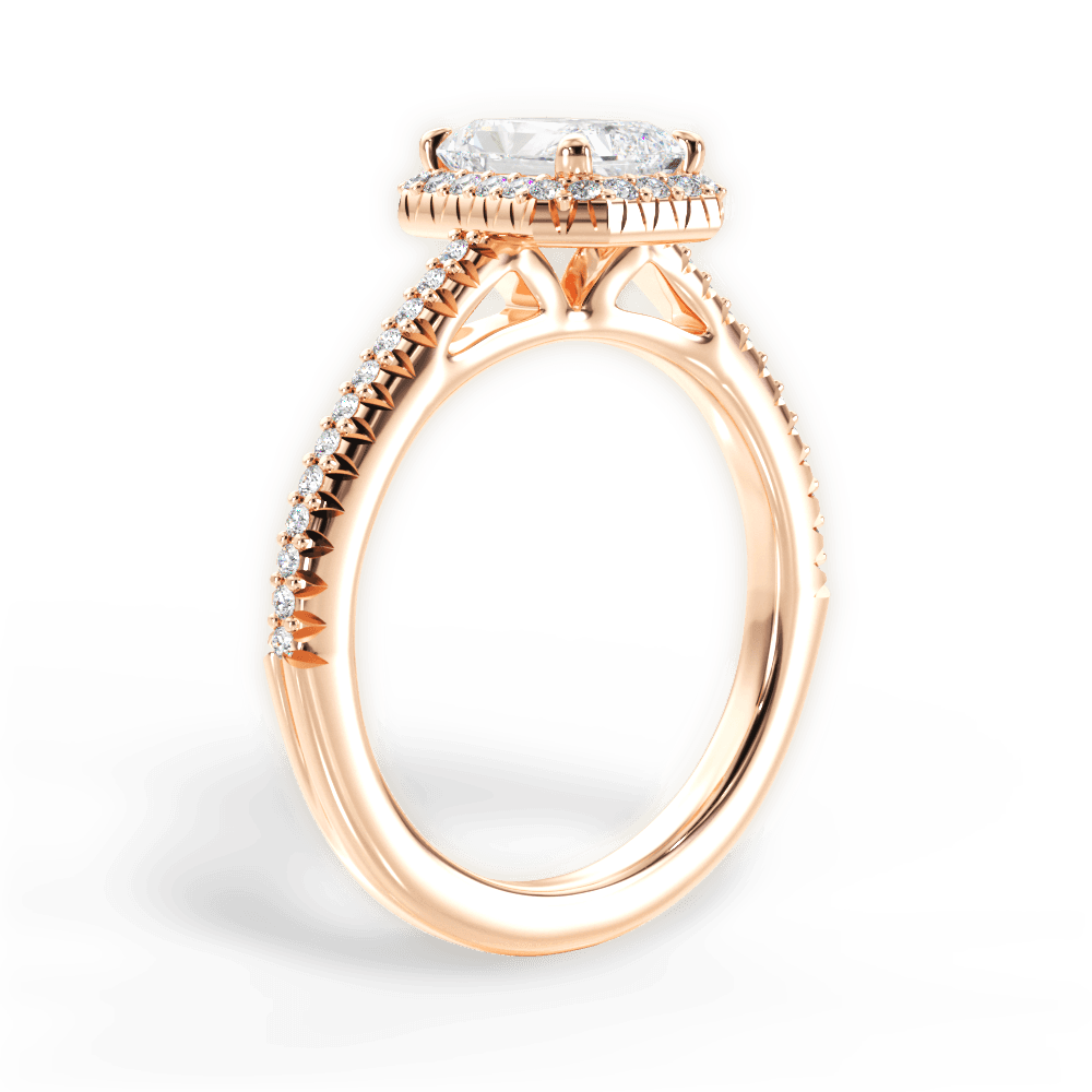 Jenny Radiant Cut Lab Grown Diamond 18Kt Rose Gold Engagement Ring - View 2