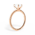 Chloe Radiant Cut Lab Grown Diamond 18Kt Rose Gold Engagement Ring - View 4