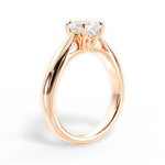 Colleen Oval Cut Lab Grown Diamond 18Kt Rose Gold Engagement Ring - View 3