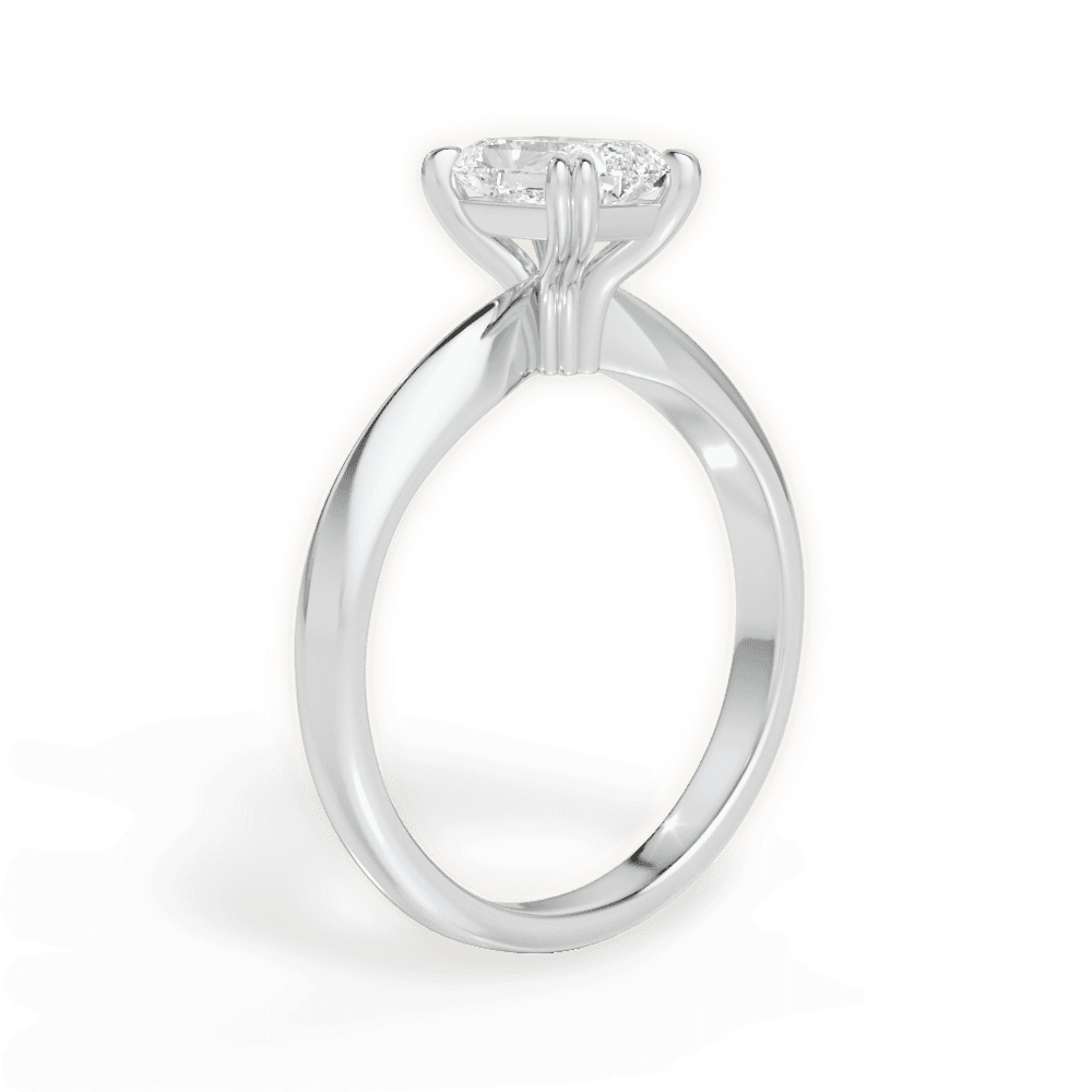 Anastasia Radiant Cut Lab Grown Diamond 14Kt White Gold Engagement Ring - View 2