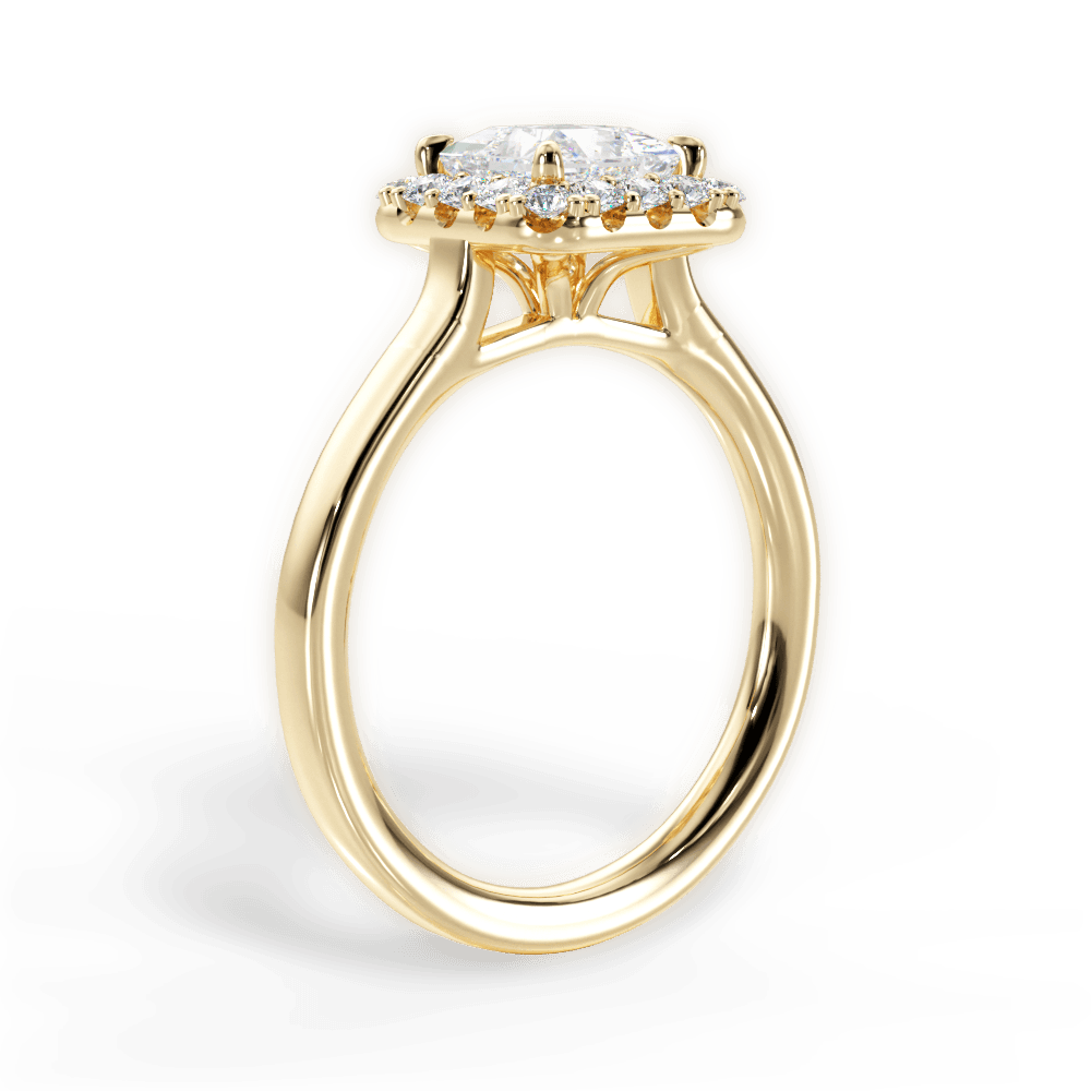 Fiona Princess Cut Lab Grown Diamond 18Kt Yellow Gold Engagement Ring - View 2