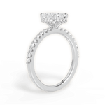 Isabella Radiant Cut Lab Grown Diamond Platinum Engagement Ring - View 3