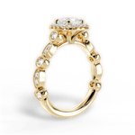 Irene Cushion Cut Lab Grown Diamond 18Kt Yellow Gold Engagement Ring - View 2