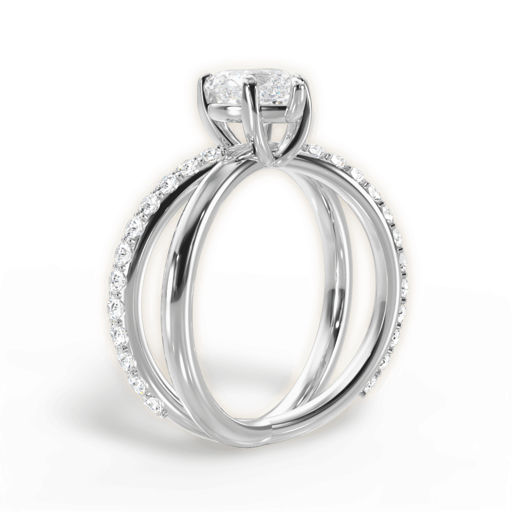 Jennifer Heart Cut Lab Grown Diamond 14Kt White Gold Engagement Ring - View 3