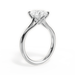 Anita Oval Cut Lab Grown Diamond Platinum Engagement Ring - View 4