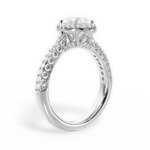 Lucy Pear Cut Lab Grown Diamond 14Kt White Gold Engagement Ring - View 4