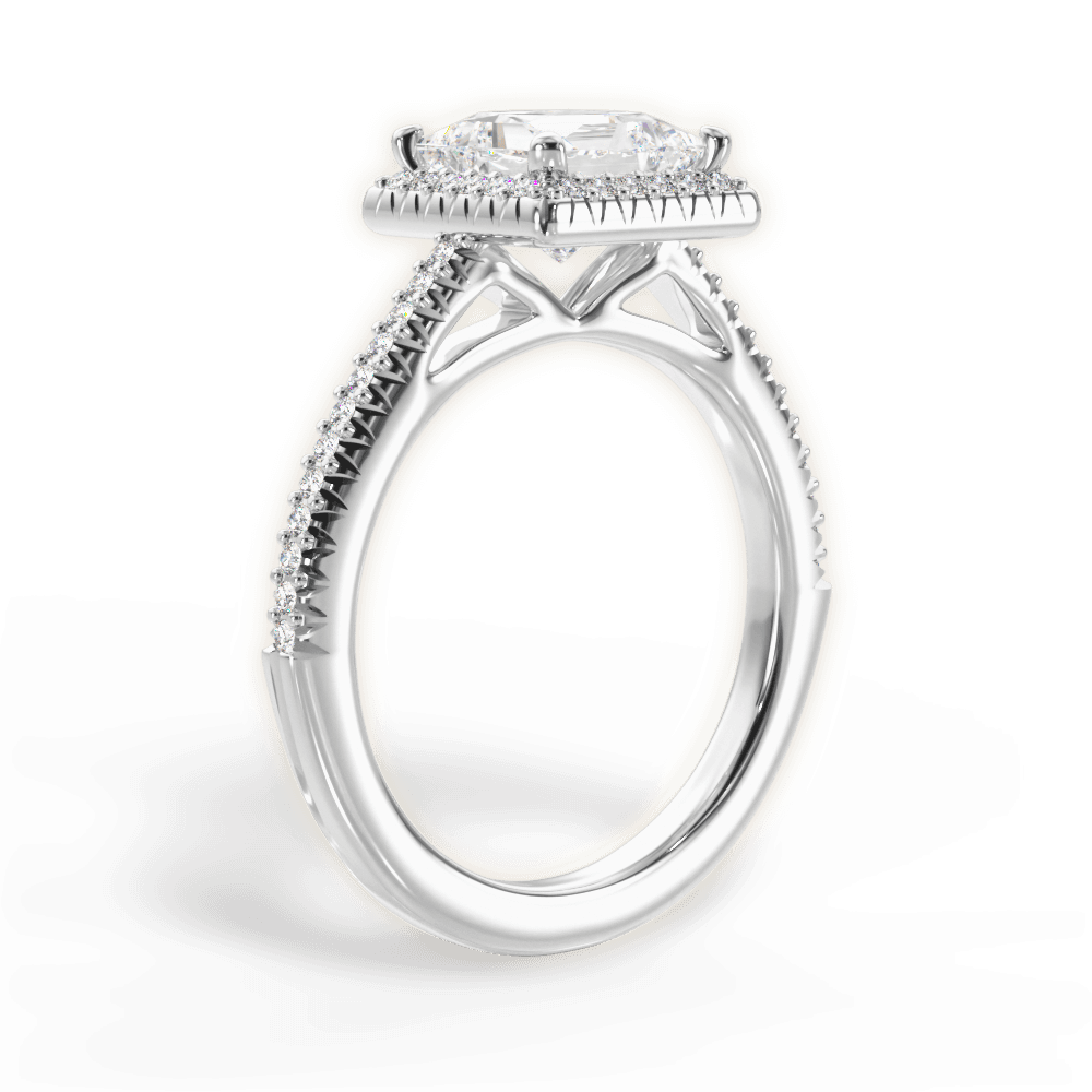 Jenny Princess Cut Lab Grown Diamond Platinum Engagement Ring - View 2