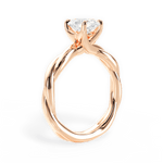 Bianca Oval Cut Lab Grown Diamond 18Kt Rose Gold Engagement Ring - View 4