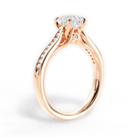 Elena Asscher Cut Lab Grown Diamond 18Kt Rose Gold Engagement Ring - View 4