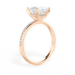 Janice Princess Cut Lab Grown Diamond 18Kt Rose Gold Engagement Ring - View 3
