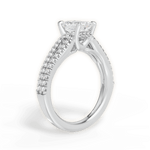 Jessica Emerald Cut Lab Grown Diamond Platinum Engagement Ring - View 3