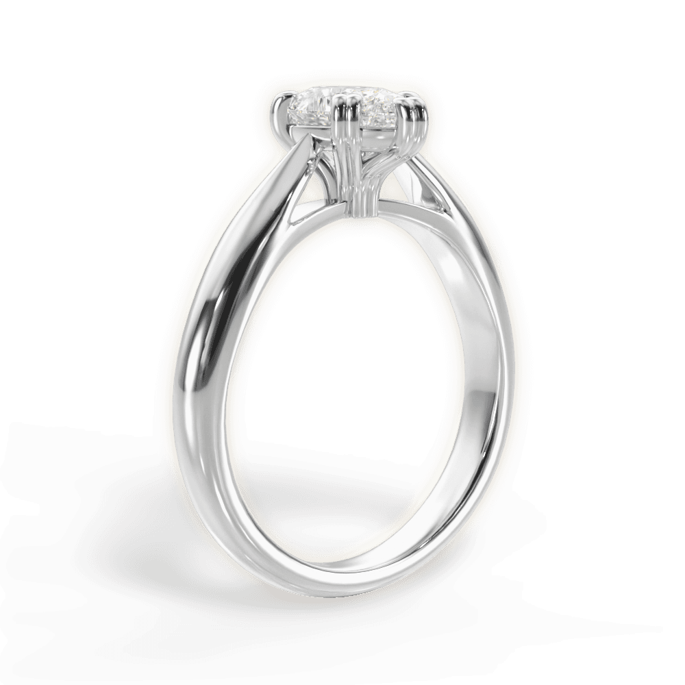 Camila Pear Cut Lab Grown Diamond Platinum Engagement Ring - View 2
