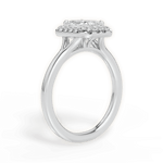 Geneva Emerald Cut Lab Grown Diamond Platinum Engagement Ring - View 3