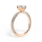 Kristen Round Cut Lab Grown Diamond 18Kt Rose Gold Engagement Ring - View 3