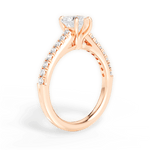 Elizabeth Heart Cut Lab Grown Diamond 18Kt Rose Gold Engagement Ring - View 2