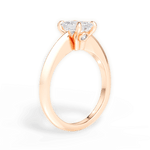 Diana Emerald Cut Lab Grown Diamond 18Kt Rose Gold Engagement Ring - View 3