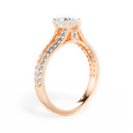 Kendra Heart Cut Lab Grown Diamond 18Kt Rose Gold Engagement Ring - View 4