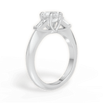 Emily Heart Cut Lab Grown Diamond 18Kt White Gold Engagement Ring - View 3
