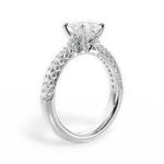 Kira Princess Cut Lab Grown Diamond Platinum Engagement Ring - View 3