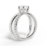 Lauren Cushion Cut Lab Grown Diamond 14Kt White Gold Engagement Ring - View 3