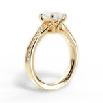 Elise Princess Cut Lab Grown Diamond 18Kt Yellow Gold Engagement Ring - View 2