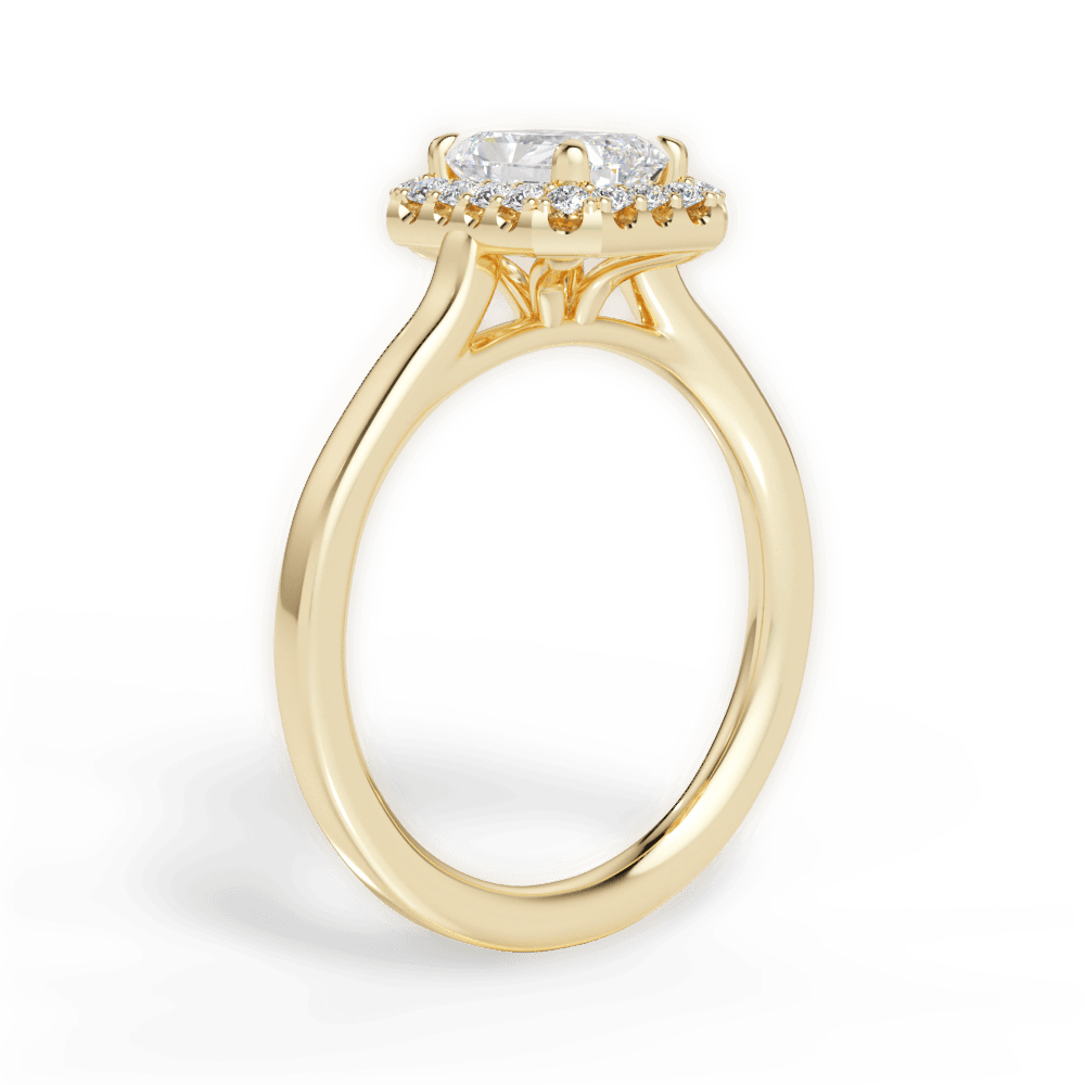 Fiona Radiant Cut Lab Grown Diamond 18Kt Yellow Gold Engagement Ring - View 2