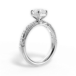 Gloria Asscher Cut Lab Grown Diamond 14Kt White Gold Engagement Ring - View 4