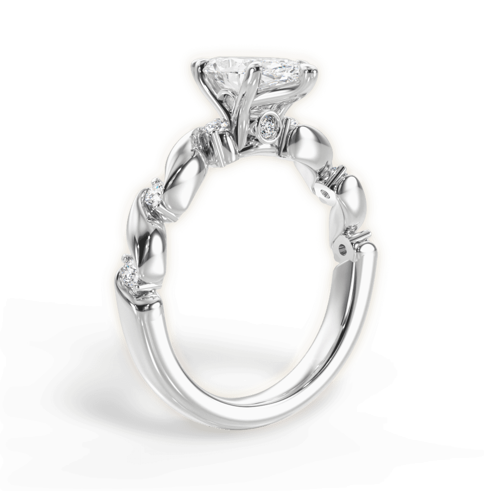 Emma Marquise Cut Lab Grown Diamond Platinum Engagement Ring - View 3