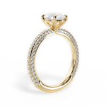 Kristen Oval Cut Lab Grown Diamond 18Kt Yellow Gold Engagement Ring - View 3