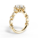 Irene Oval Cut Lab Grown Diamond 18Kt Yellow Gold Engagement Ring - View 2